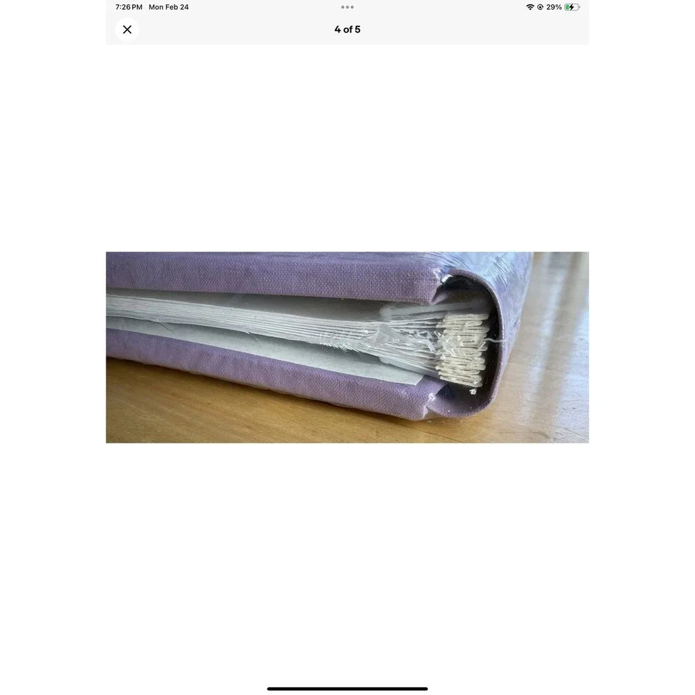 Creative Memories 8x8 Lilac Lavender Silver Star Swirl Strap Hinge Album New - Picture 4 of 5